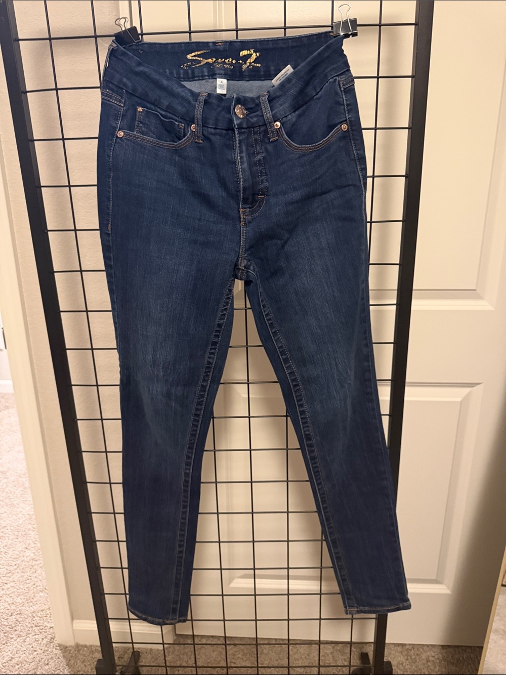 Seven7 Deep Indigo Skinny Jeans